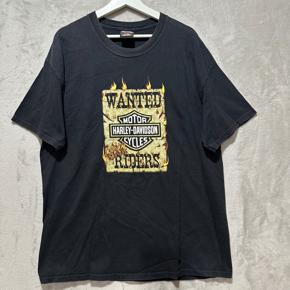 VTG Harley-Davidson Wanted Live Riders T-Shirt  XL Black Racine WI 2005 Graphic